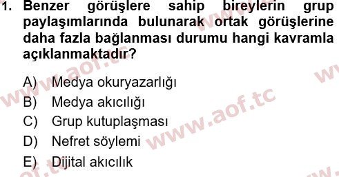 2016 Temel Bilgi Teknolojileri 1 Yaz Okulu 1. Çıkmış Sınav Sorusu