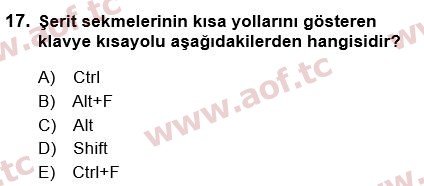 2020 Temel Bilgi Teknolojileri 1 Final 17. Çıkmış Sınav Sorusu