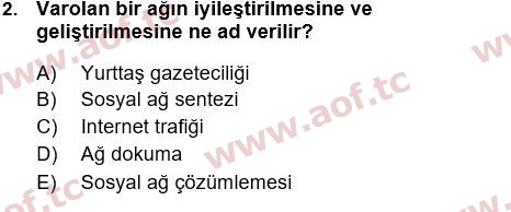 2020 Temel Bilgi Teknolojileri 1 Final 2. Çıkmış Sınav Sorusu