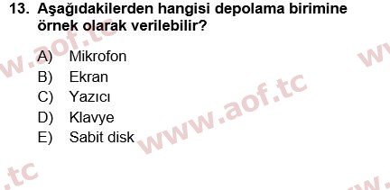 2023 Temel Bilgi Teknolojileri 1 Arasınav 13. Çıkmış Sınav Sorusu