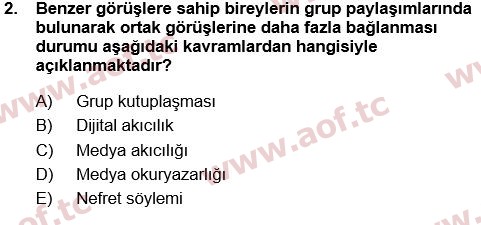 2024 Temel Bilgi Teknolojileri 1 Final 2. Çıkmış Sınav Sorusu