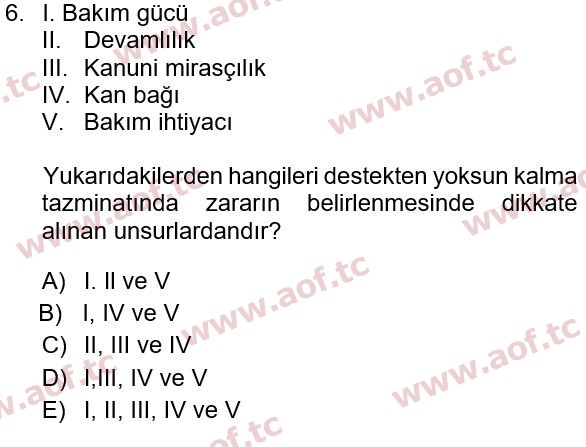 2022 İş Sağlığı ve Güvenliği Final 6. Çıkmış Sınav Sorusu
