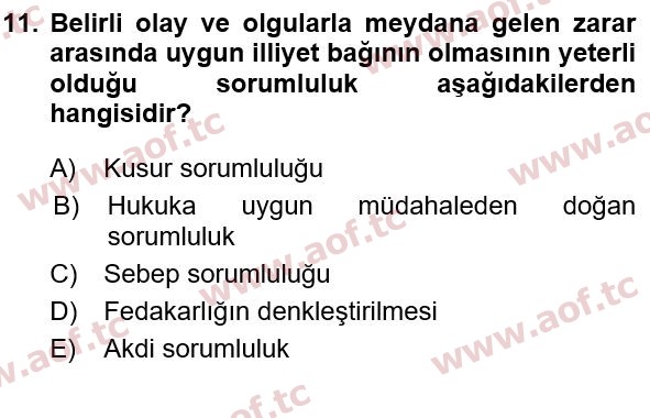2023 İş Sağlığı ve Güvenliği Arasınav 11. Çıkmış Sınav Sorusu