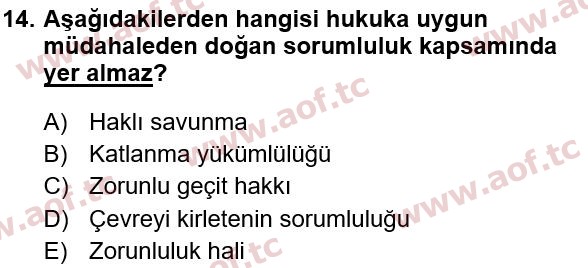 2023 İş Sağlığı ve Güvenliği Arasınav 14. Çıkmış Sınav Sorusu
