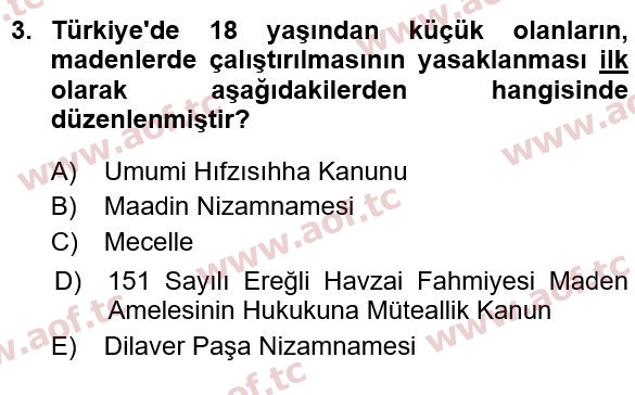 2023 İş Sağlığı ve Güvenliği Arasınav 3. Çıkmış Sınav Sorusu