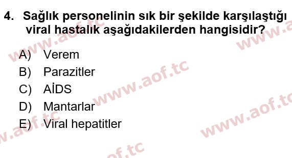 2023 İş Sağlığı ve Güvenliği Arasınav 4. Çıkmış Sınav Sorusu