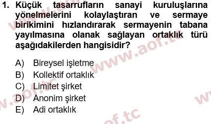 2019 Finansal Yönetim 1 Final 1. Çıkmış Sınav Sorusu