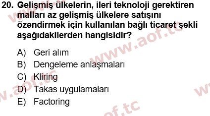 2019 Finansal Yönetim 1 Final 20. Çıkmış Sınav Sorusu