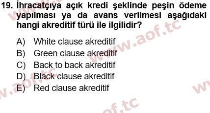 2023 Finansal Yönetim 1 Final 19. Çıkmış Sınav Sorusu