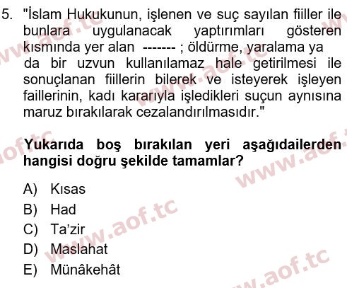 2022 Hukukun Temel Kavramları Çıkmış Sınav Soruları