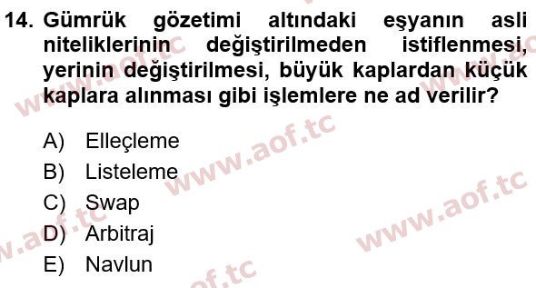 2016 Türkiye Ekonomisi Yaz Okulu 14. Çıkmış Sınav Sorusu