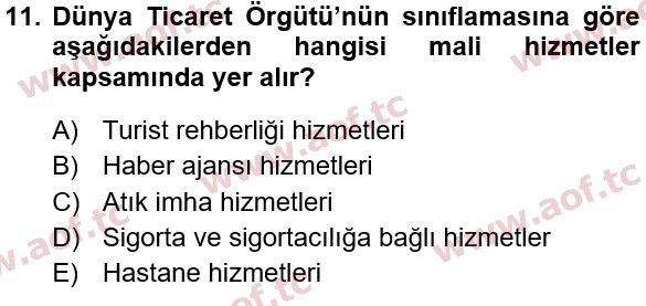 2022 Türkiye Ekonomisi Final 11. Çıkmış Sınav Sorusu