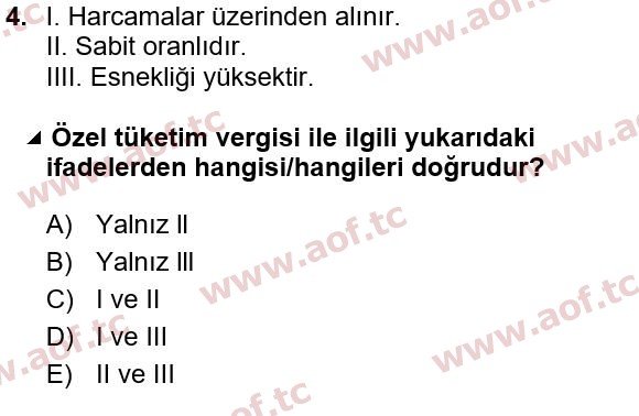 2022 Türkiye Ekonomisi Final 4. Çıkmış Sınav Sorusu