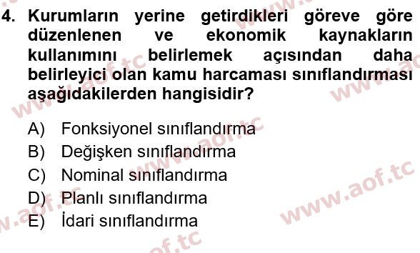 2023 Türkiye Ekonomisi Yaz Okulu 4. Çıkmış Sınav Sorusu