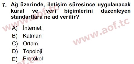 2018 İşletme Bilgi Sistemleri Arasınav 7. Çıkmış Sınav Sorusu