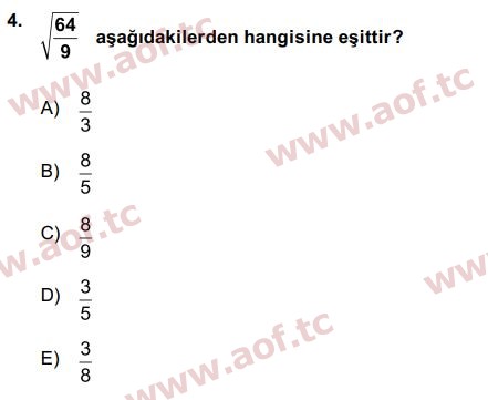 2016 Matematik 1 Final 4. Çıkmış Sınav Sorusu