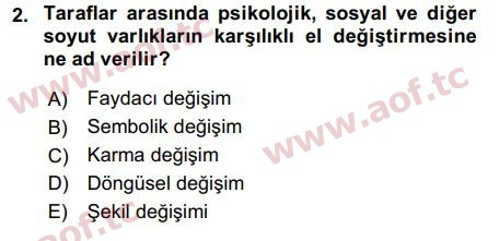 2019 Pazarlama Yönetimi Arasınav 2. Çıkmış Sınav Sorusu