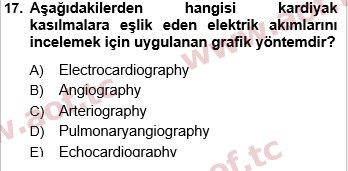 2017 Tıp Terimleri Arasınav 17. Çıkmış Sınav Sorusu