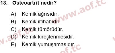 2017 Tıp Terimleri Final 13. Çıkmış Sınav Sorusu