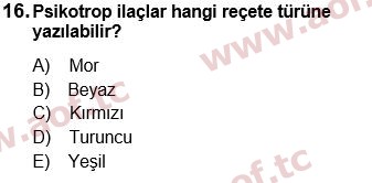 2017 Tıp Terimleri Final 16. Çıkmış Sınav Sorusu