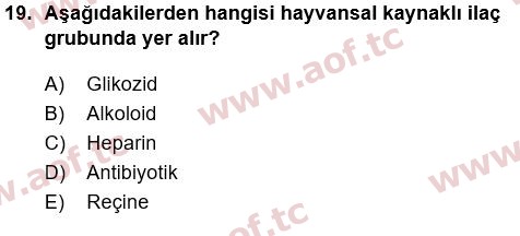 2017 Tıp Terimleri Final 19. Çıkmış Sınav Sorusu