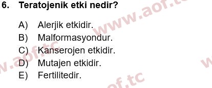 2017 Tıp Terimleri Final 6. Çıkmış Sınav Sorusu