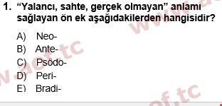 2024 Tıp Terimleri Arasınav 1. Çıkmış Sınav Sorusu