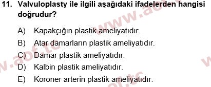 2024 Tıp Terimleri Arasınav 11. Çıkmış Sınav Sorusu