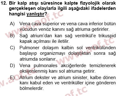 2024 Tıp Terimleri Arasınav 12. Çıkmış Sınav Sorusu