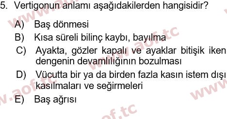2024 Tıp Terimleri Final 5. Çıkmış Sınav Sorusu