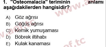 2025 Tıp Terimleri Arasınav 1. Çıkmış Sınav Sorusu
