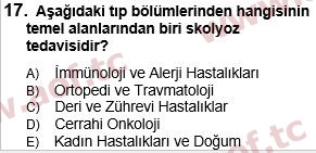 2025 Tıp Terimleri Arasınav 17. Çıkmış Sınav Sorusu