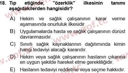 2025 Tıp Terimleri Arasınav 18. Çıkmış Sınav Sorusu