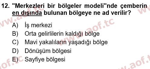 2020 Davranış Bilimleri 1 Yaz Okulu 12. Çıkmış Sınav Sorusu