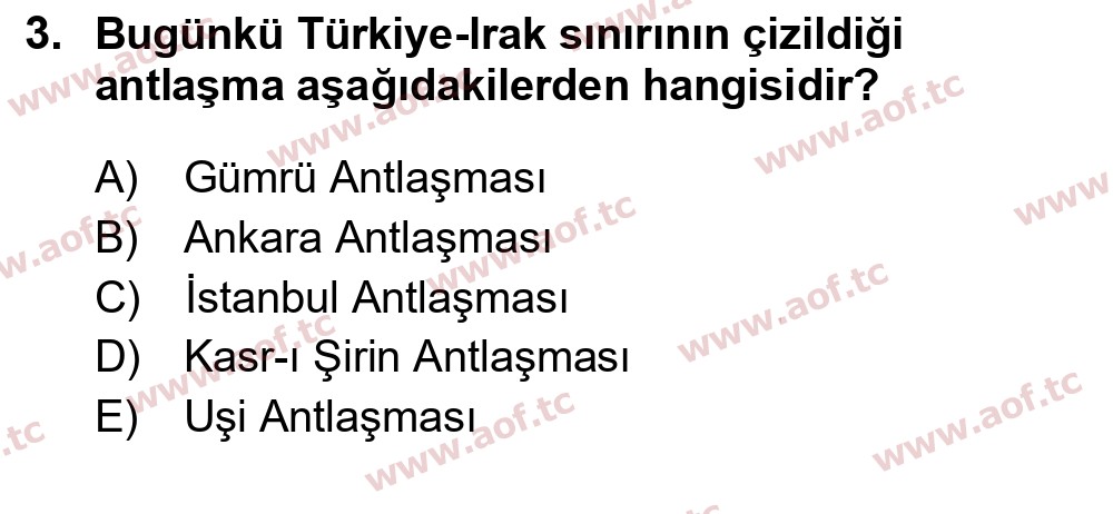 2023 Atatürk İlkeleri ve İnkılap Tarihi 1 Final 3. Çıkmış Sınav Sorusu