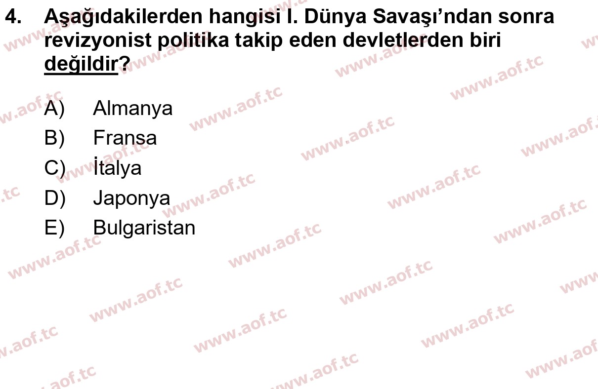 2023 Atatürk İlkeleri ve İnkılap Tarihi 1 Final 4. Çıkmış Sınav Sorusu