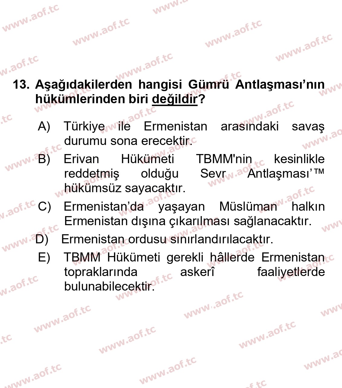 2025 Atatürk İlkeleri ve İnkılap Tarihi 1 Final 13. Çıkmış Sınav Sorusu