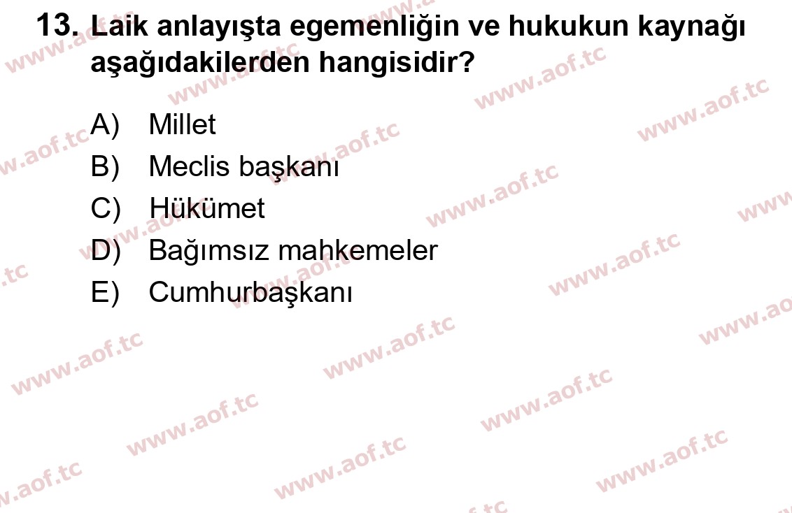 2020 Atatürk İlkeleri ve İnkılap Tarihi 2 Arasınav 13. Çıkmış Sınav Sorusu
