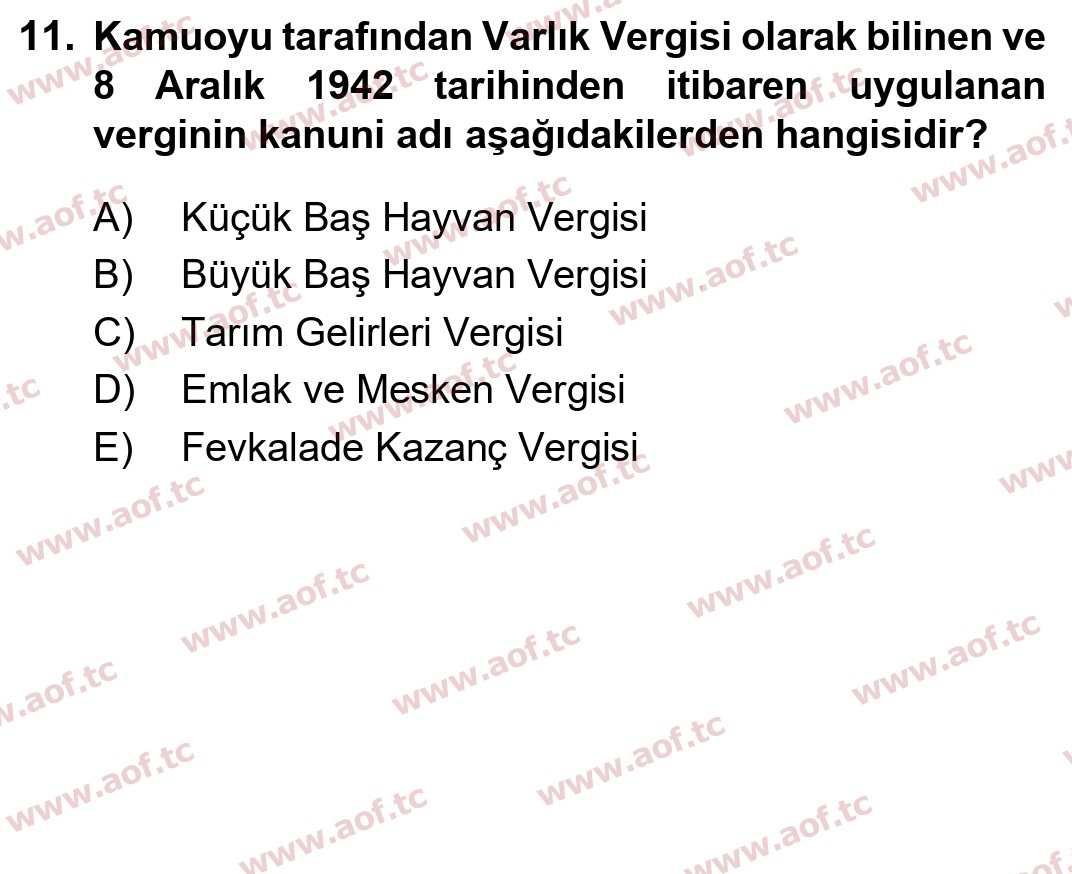 2023 Atatürk İlkeleri ve İnkılap Tarihi 2 Arasınav 11. Çıkmış Sınav Sorusu