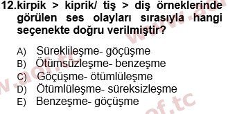 2022 Türk Dili 1 Arasınav 12. Çıkmış Sınav Sorusu