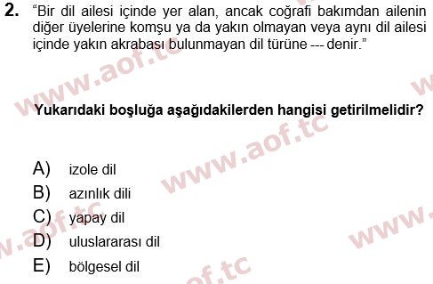 2022 Türk Dili 1 Arasınav 2. Çıkmış Sınav Sorusu