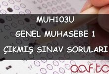 Genel Muhasebe 1 Çıkmış Sınav Soruları